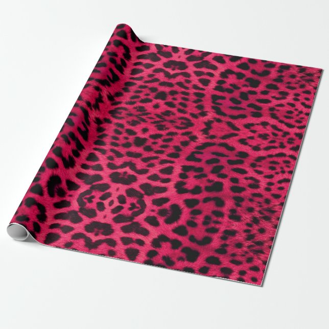 Weißrosa Leopardendruckpapier für Geschenke Geschenkpapier (Ungerollt)