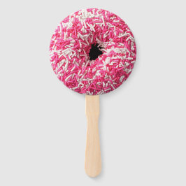 Weißrosa Sprinklen Donut Fächer