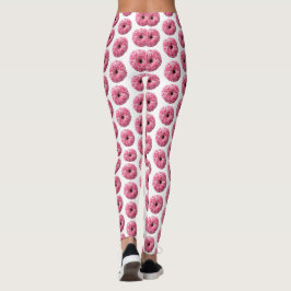 Weißrosa Sprinklen Donut Leggings