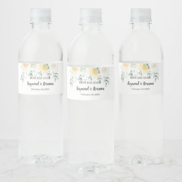 Weißrosen-Brautparty Hochzeitswasserflasche Wasserflaschenetikett