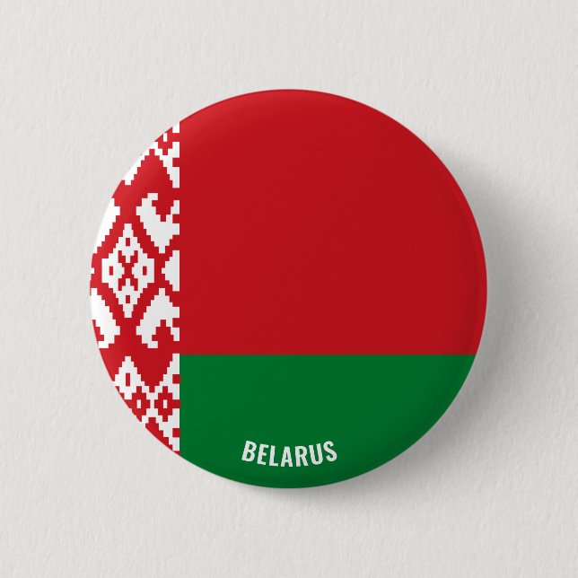 Weißrussflagge Niedliches Patriotikum Button (Vorderseite)
