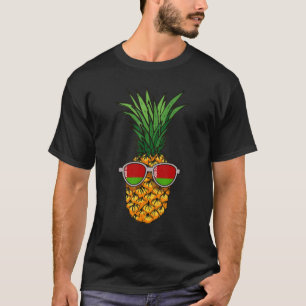 Weißrussische Ananas Flaggensonne Sonnenbrille Som T-Shirt