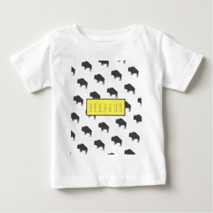 Weißrussisches Bison З б р е л у Б а р у с vor Baby T-shirt