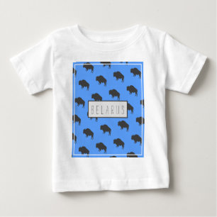 Weißrussisches Bison З б р е л у Б а р у с vor Baby T-shirt