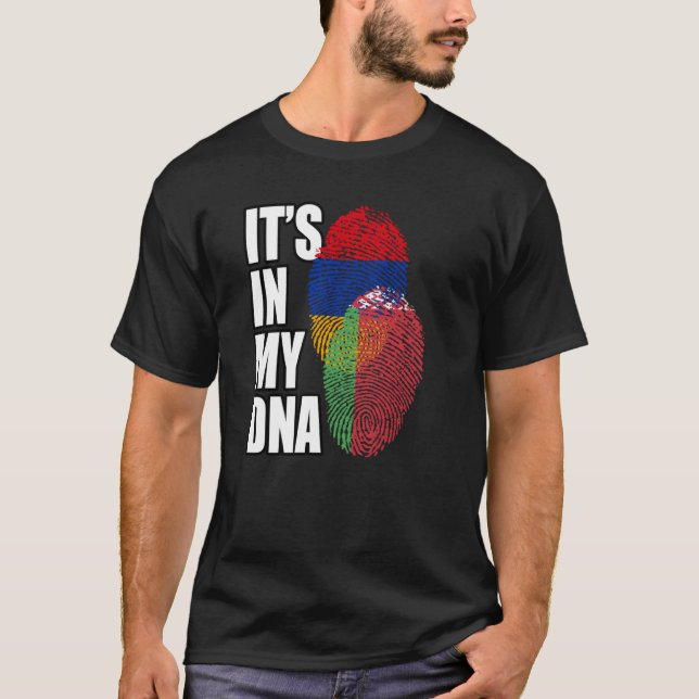 Weißrussisches und armenisches DNA-Flag T-Shirt (Vorderseite)
