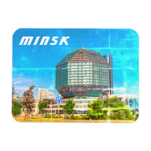 Weißrussland Беларусь Minsk Минск Bibliotheksarchi Magnet