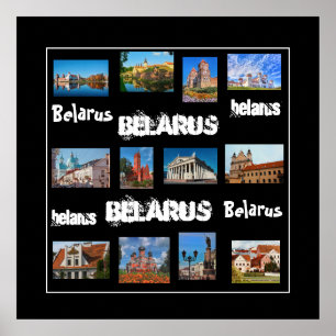 Weißrussland Б е л а р с у ь Minsk Grodno Brest Pi Poster
