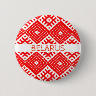 Weißrussland Б е л а у с р Folk Muster But Button