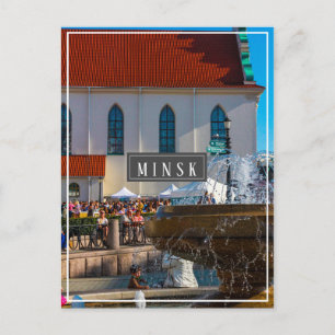 Weißrussland Б л а е с р у Minsk ь Postkarte