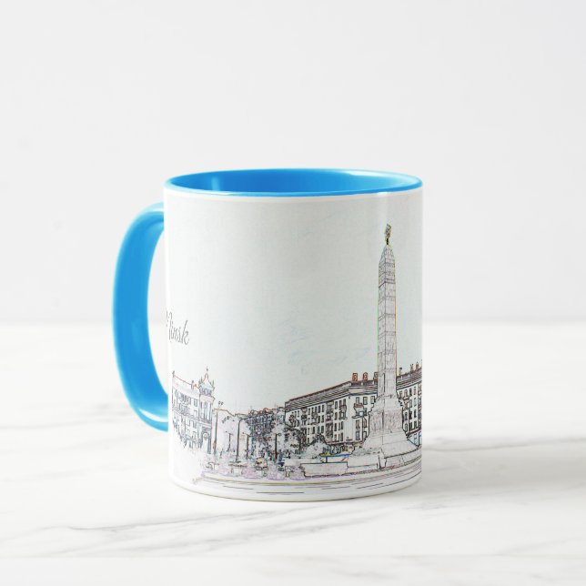 Weißrussland Б л а е с р у Minsk  Jenseits Archite Tasse (Vorderseite Links)