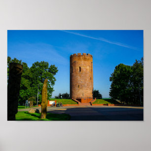 Weißrussland Б л а е с р у Tower von Kamyenets Bel Poster