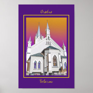 Weißrussland Б л а е с р Grodno Hrodna Architectur Poster