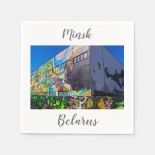 Weißrussland Б л а е с р Minsk Architecture Napkin Serviette