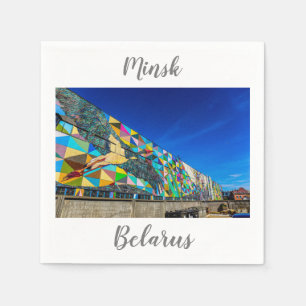 Weißrussland Б л а е с р Minsk Architecture Napkin Serviette