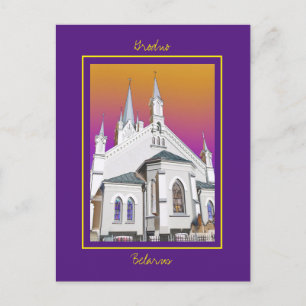 Weißrussland Б л а р с е Grodno Architektur Postka Postkarte