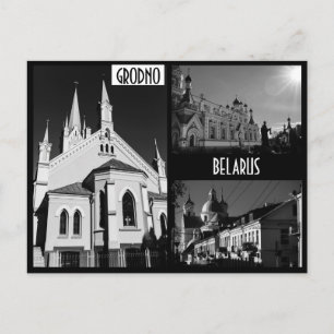 Weißrussland Б л а р с е Grodno Architektur Postka Postkarte