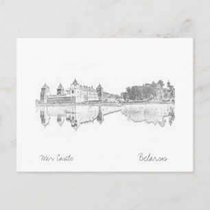 Weißrussland Б л а у с е р Mir Castle Architecture Postkarte