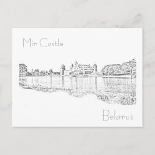 Weißrussland Б л а у с е р Mir Castle Architecture Postkarte