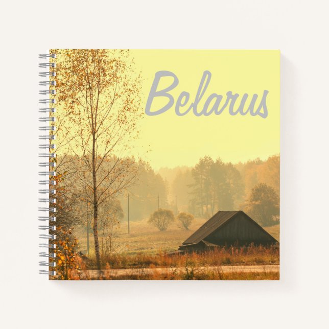 Weißrussland Architecture Rural Landscape Notebook Notizbuch (Vorderseite)