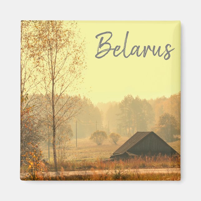 Weißrussland Architecture Rural Landschaftsmagnet Magnet (Vorne)