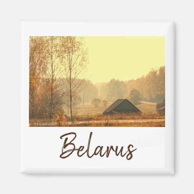 Weißrussland Architecture Rural Landschaftsmagnet Magnet (Vorne)
