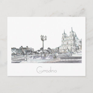 Weißrussland Belarus Grodno Hrodna Гродно Postkart Postkarte