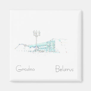 Weißrussland Belarus Grodno Hrodna Architektur Mag Magnet