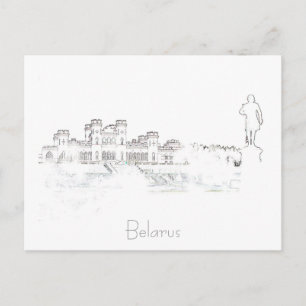 Weißrussland Belarus Kosava Schloss Palast Postkar Postkarte