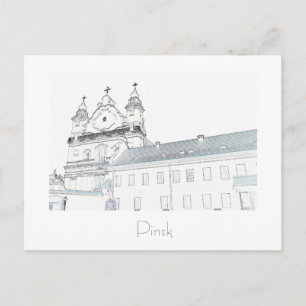 Weißrussland Belarus Pinsk Postkarte