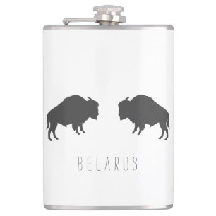 Weißrussland Belarussischer Bison Зубр Беларусь Flachmann