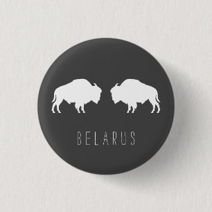 Weißrussland Belarussischer Bison Зубр Беларусь Re Button