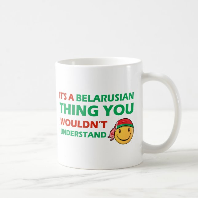 Weißrussland-Entwürfe Kaffeetasse (Rechts)