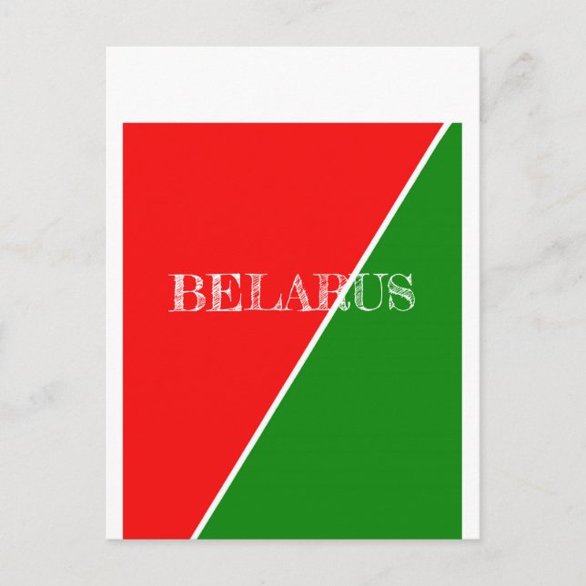 Weißrussland - Farben für die Flagge Postkarte (Vorderseite)