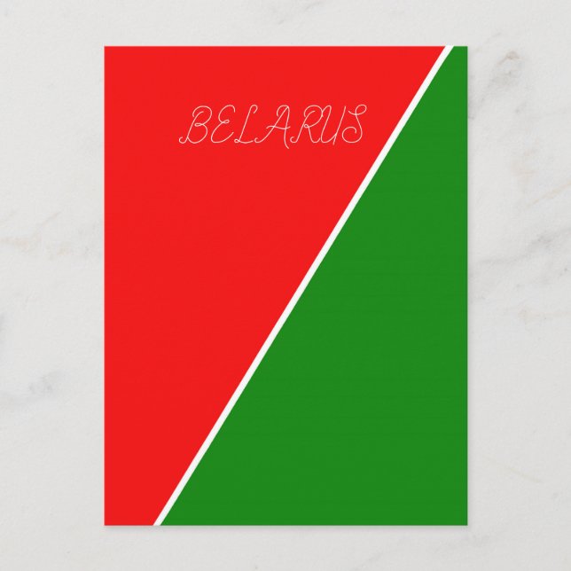 Weißrussland - Farben für die Flagge Postkarte (Vorderseite)