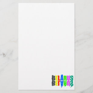 Weißrussland farbenfrohe glückliche Buchstaben Briefpapier