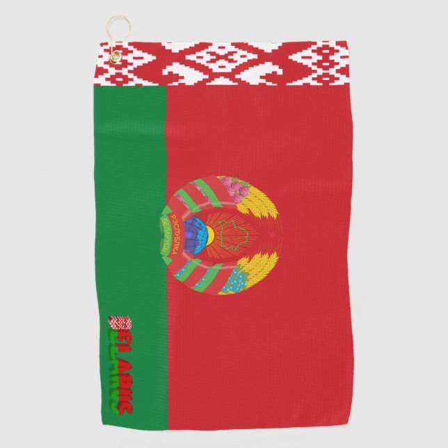 Weißrussland-Flagge Golfhandtuch (Vorderseite)