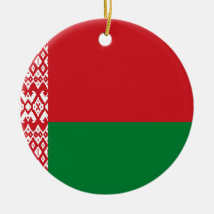 Weißrussland-Flagge Keramik Ornament