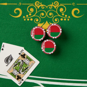 Weißrussland-Flagge Pokerchips