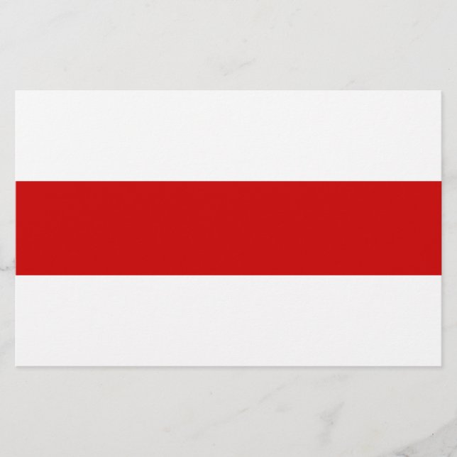 Weißrussland-Flagge (rot und weiß) Briefpapier (Vorderseite)
