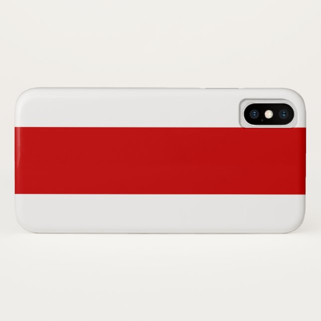 Weißrussland-Flagge (rot und weiß) Case-Mate iPhone Hülle (Rückseite (Horizontal))