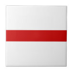 Weißrussland-Flagge (rot und weiß) Fliese<br><div class="desc">Dieses Design weist eine historische Flagge von Belarus auf, die ursprünglich von der belarussischen Demokratischen Republik 1918 verwendet wurde, bevor Belarus zur Sowjetrepublik wurde und wieder, nachdem es 1991 bis zum Referendum von 1995 seine Unabhängigkeit erlangte. Die Oppositionsgruppen in Belarus haben diese Fahne weiterhin als Zeichen ihrer Unterstützung für die...</div>