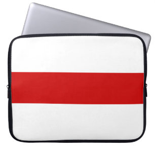 Weißrussland-Flagge (rot und weiß) Laptopschutzhülle