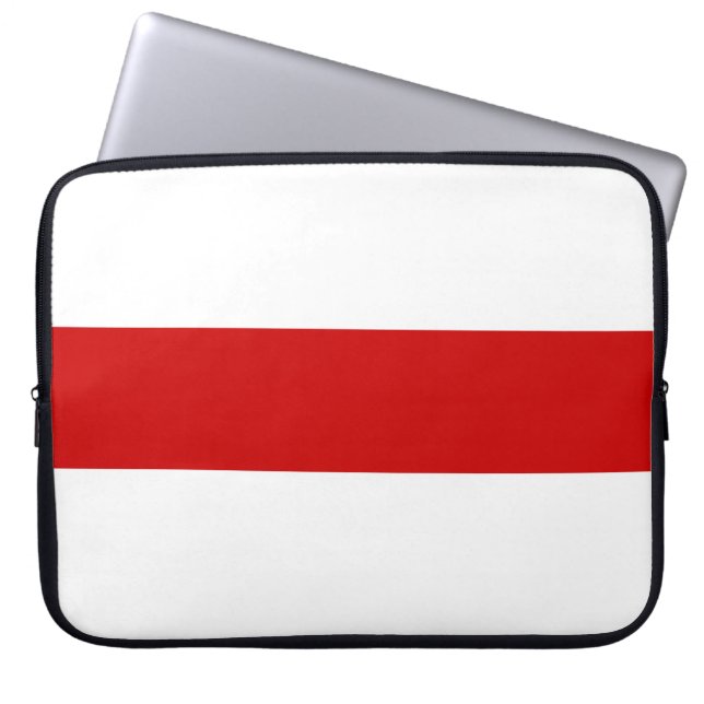 Weißrussland-Flagge (rot und weiß) Laptopschutzhülle (Vorderseite)