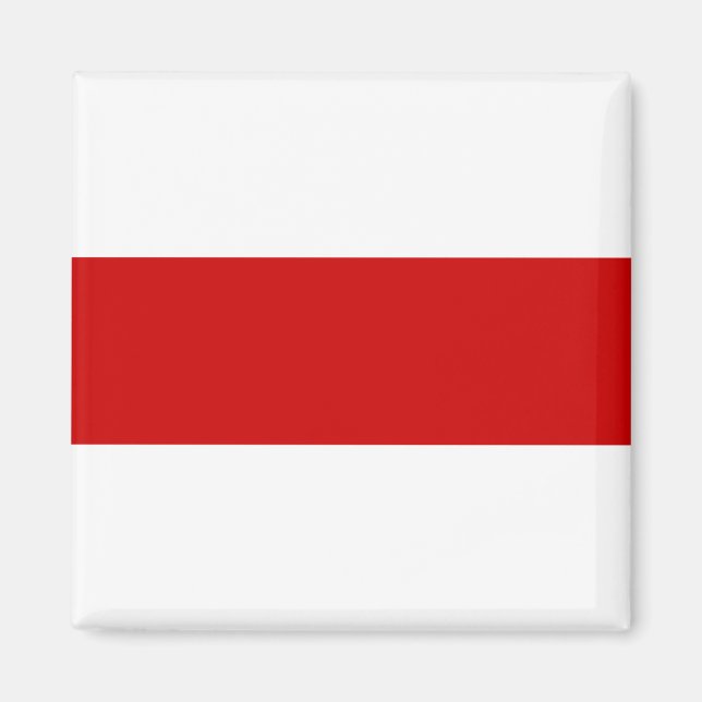 Weißrussland-Flagge (rot und weiß) Magnet (Vorne)