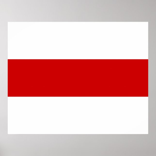 Weißrussland-Flagge (rot und weiß) Poster (Vorne)