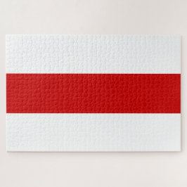 Weißrussland-Flagge (rot und weiß) Puzzle