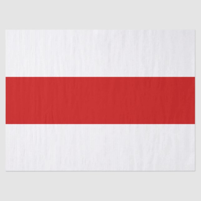 Weißrussland-Flagge (rot und weiß) Seidenpapier (Vorderseite)