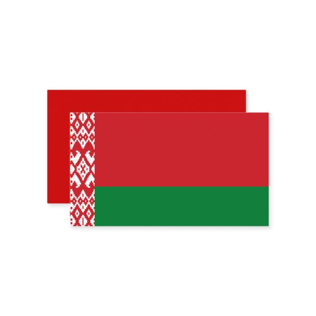 Weißrussland-Flagge Visitenkarte (Vorderseite/Rückseite Beispiel)