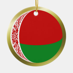 Weißrussland-Flaggen-Ornament Keramikornament