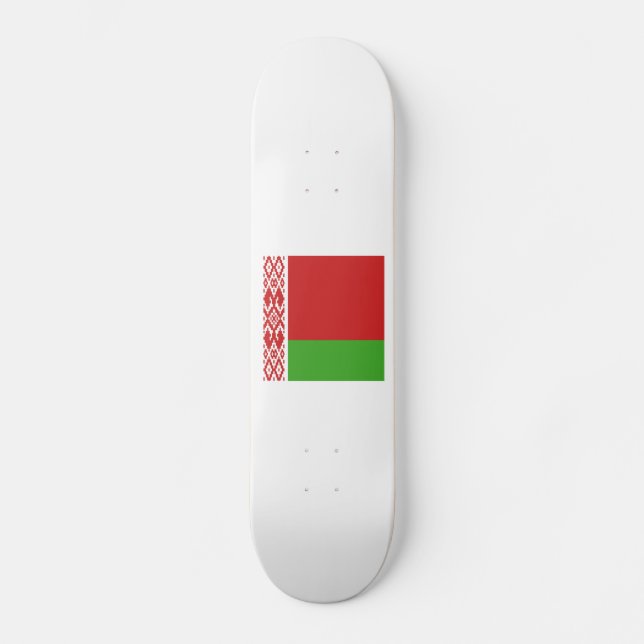 Weißrussland-Flaggenzeichen Skateboard (Vorderseite)